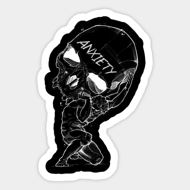 anxiety Sticker by inkjohners